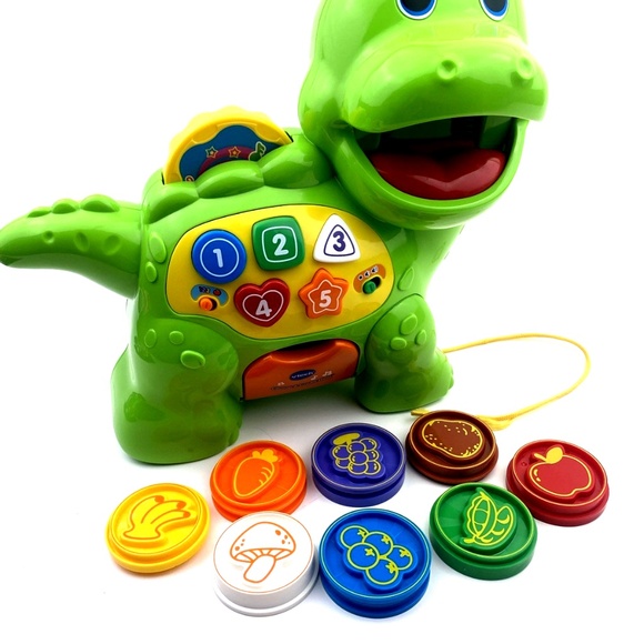VTech Chomp & Count Dino Toys Sounds Coins Tokens Talking Baby Toddler Learning - Picture 7 of 7